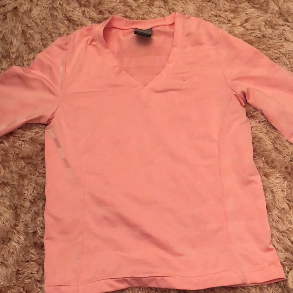 Nike dri fit size small tennis pink striped top